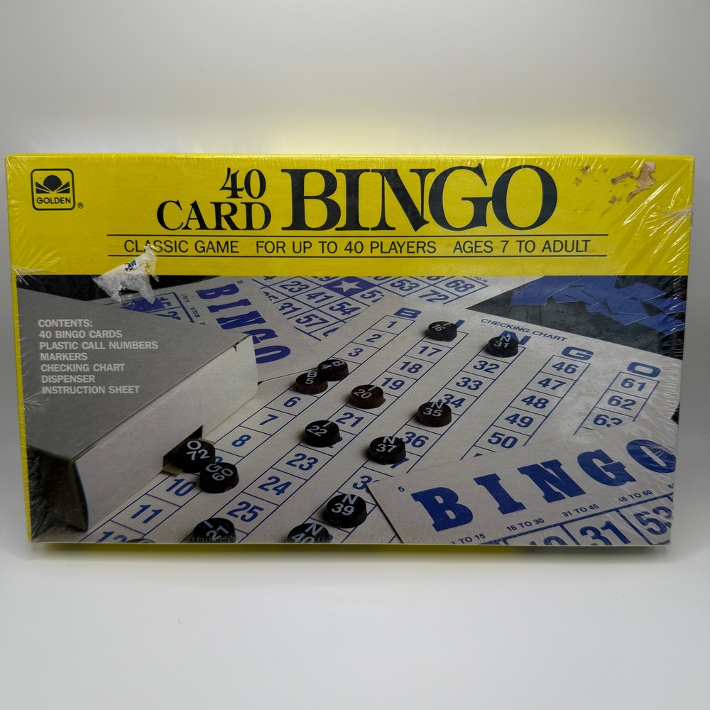 Vintage 1989 Golden 40 Card Bingo Game New Sealed Western Publishing USA